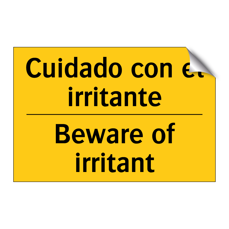 Cuidado con el irritante - Beware of irritant