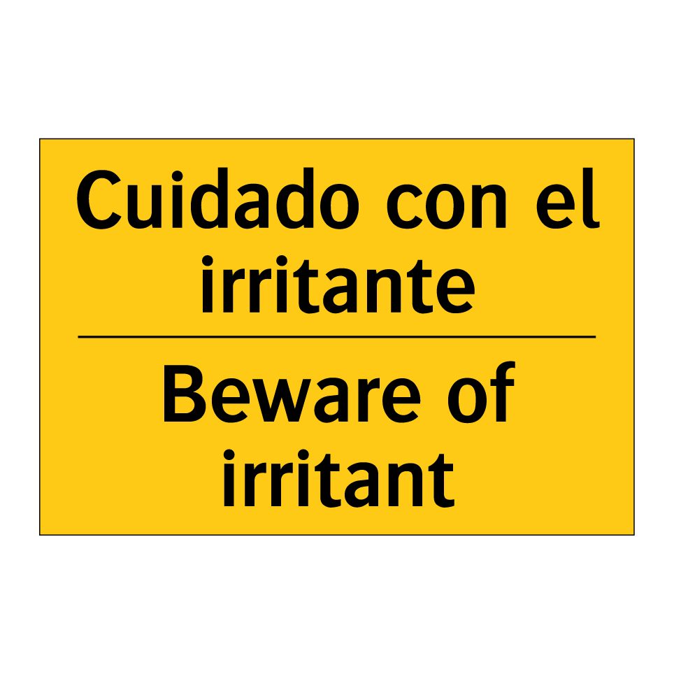 Cuidado con el irritante - Beware of irritant