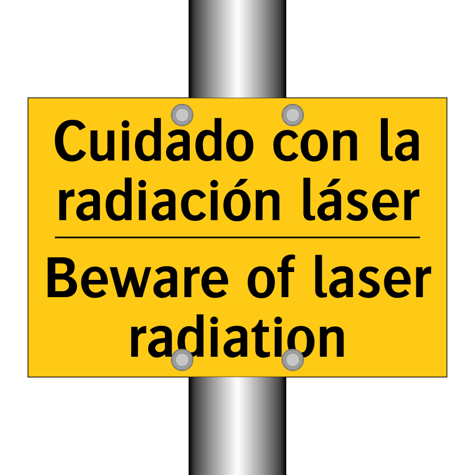 Cuidado con la radiación láser - Beware of laser radiation