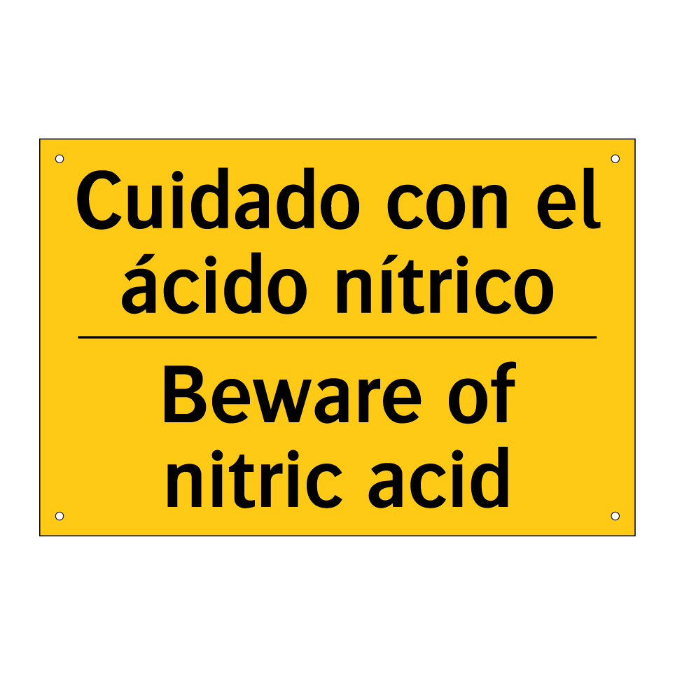 Cuidado con el ácido nítrico - Beware of nitric acid