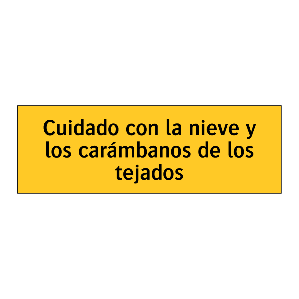 Cuidado con la nieve y los carámbanos de los tejados