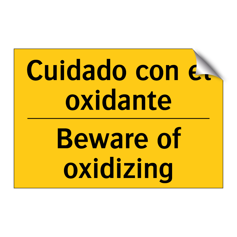 Cuidado con el oxidante - Beware of oxidizing