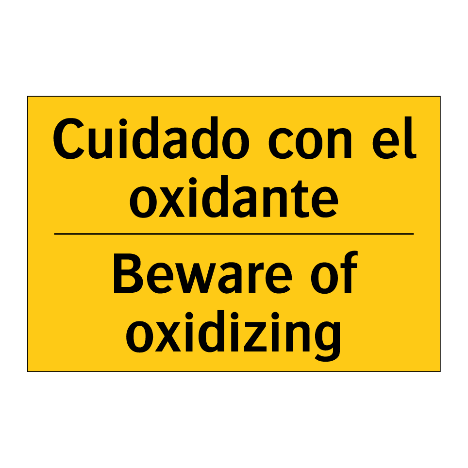 Cuidado con el oxidante - Beware of oxidizing