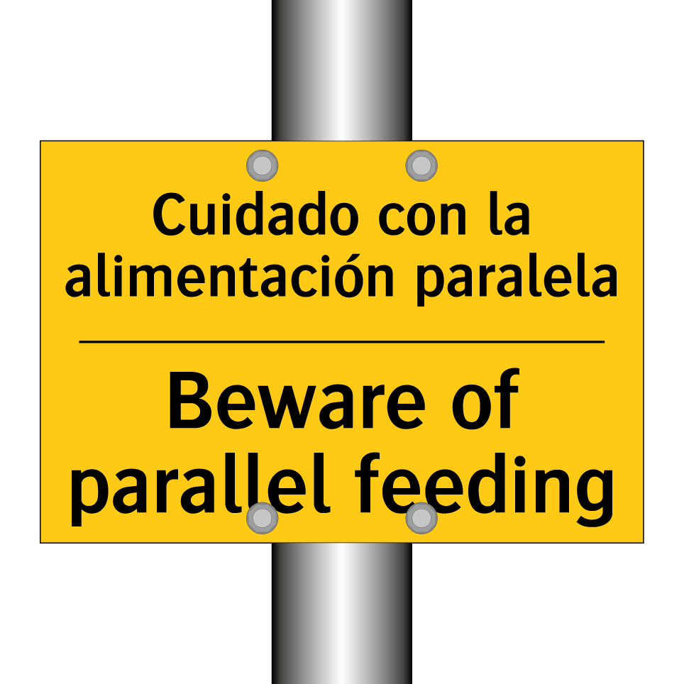 Cuidado con la alimentación paralela - Beware of parallel feeding
