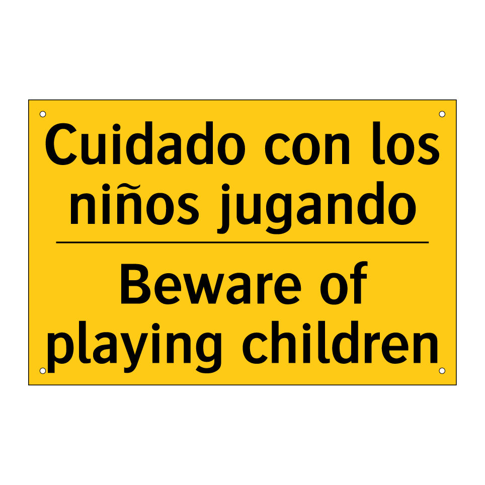 Cuidado con los niños jugando - Beware of playing children