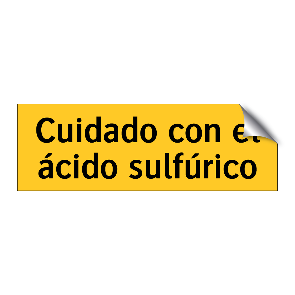 Cuidado con el ácido sulfúrico