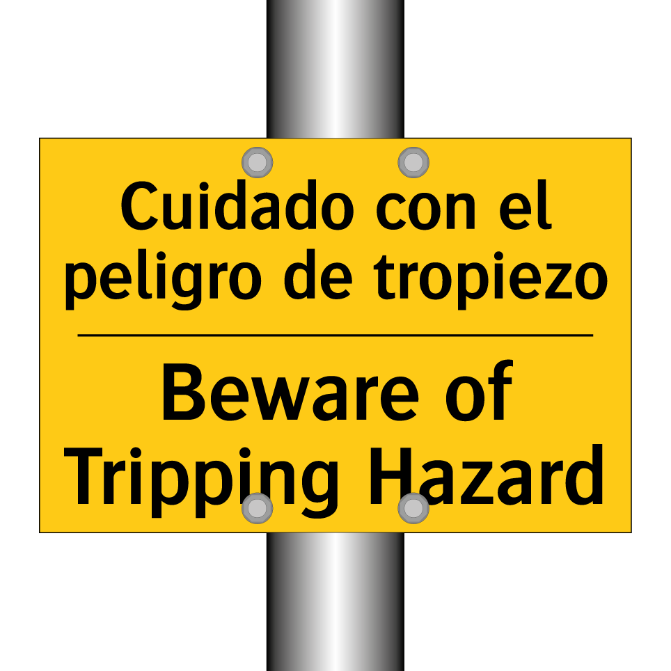 Cuidado con el peligro de tropiezo - Beware of Tripping Hazard