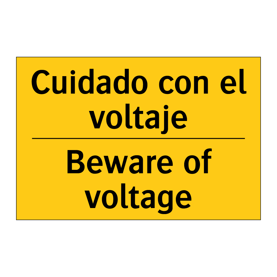 Cuidado con el voltaje - Beware of voltage
