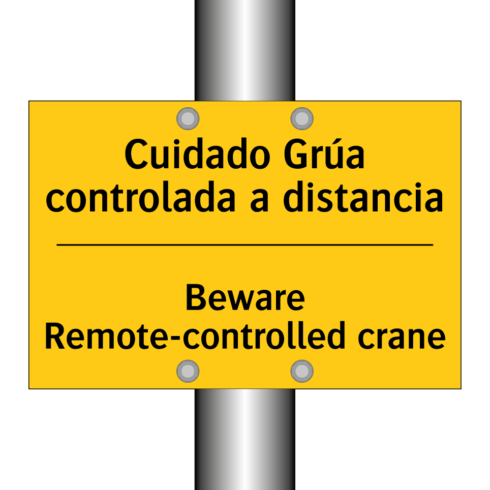 Cuidado Grúa controlada a distancia - Beware Remote-controlled crane