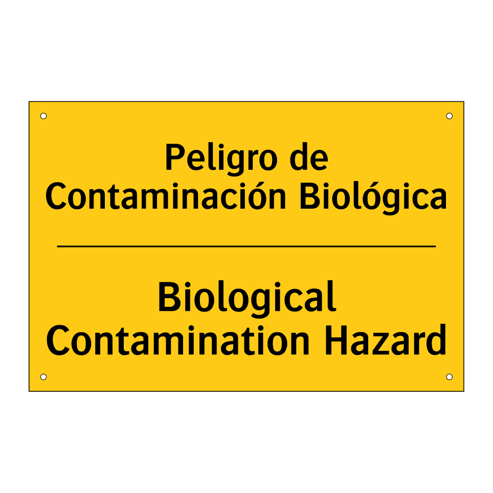 Peligro de Contaminación Biológica - Biological Contamination Hazard