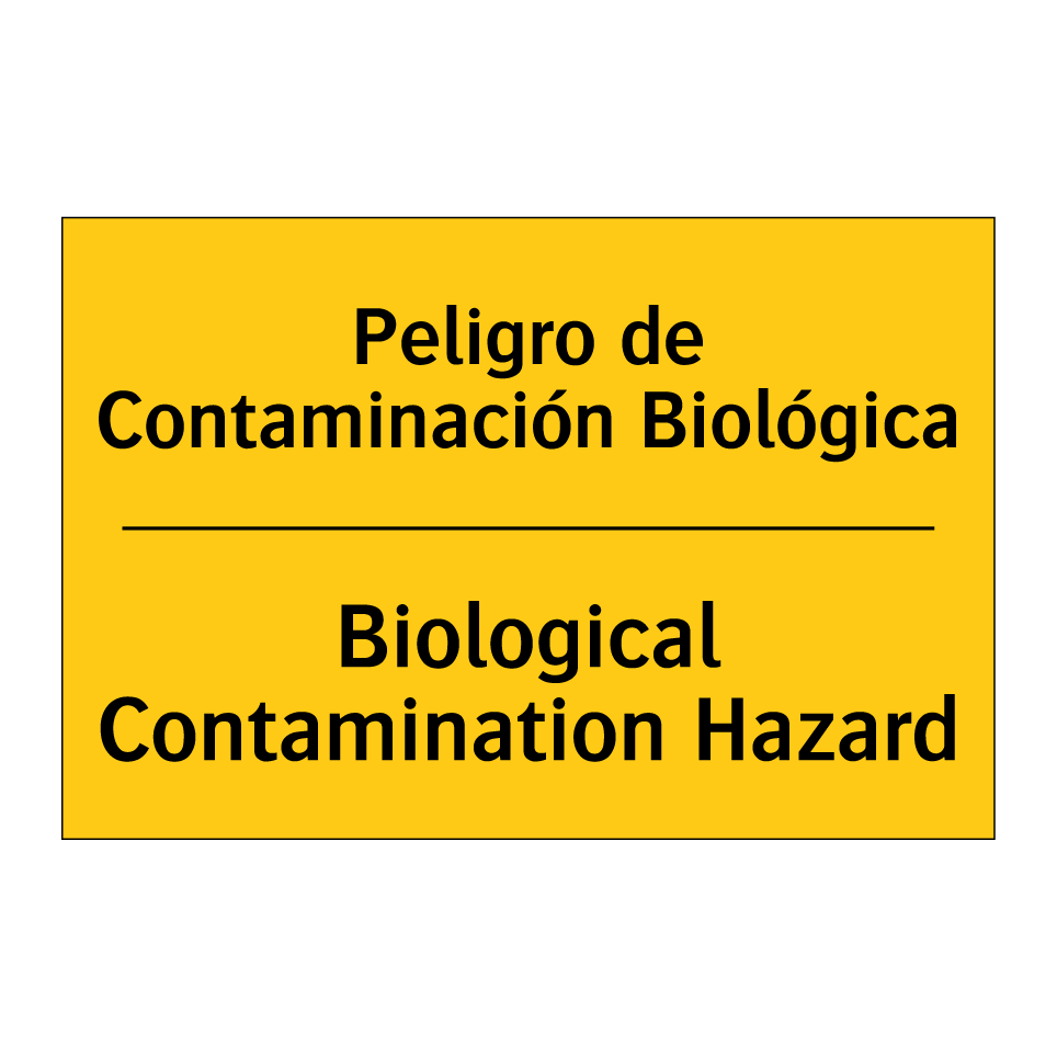 Peligro de Contaminación Biológica - Biological Contamination Hazard