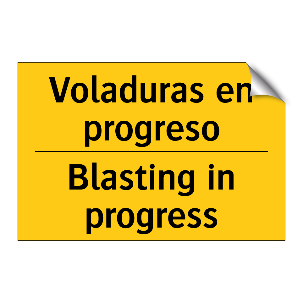 Voladuras en progreso - Blasting in progress