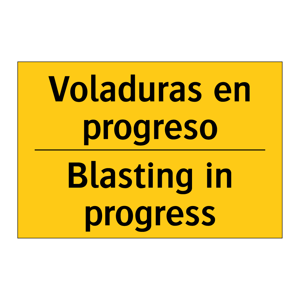 Voladuras en progreso - Blasting in progress