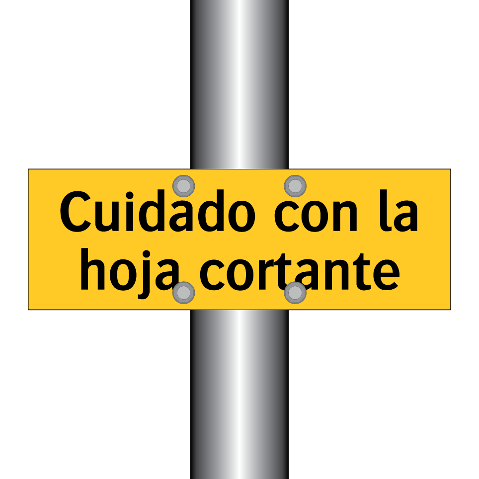 Cuidado con la hoja cortante