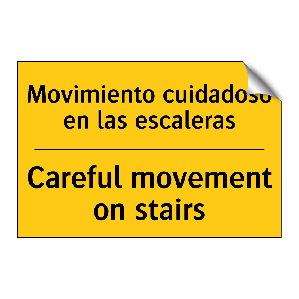 Movimiento cuidadoso en las escaleras - Careful movement on stairs