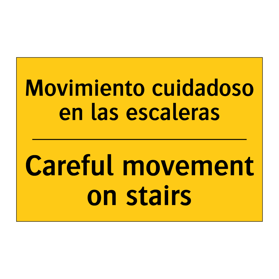 Movimiento cuidadoso en las escaleras - Careful movement on stairs
