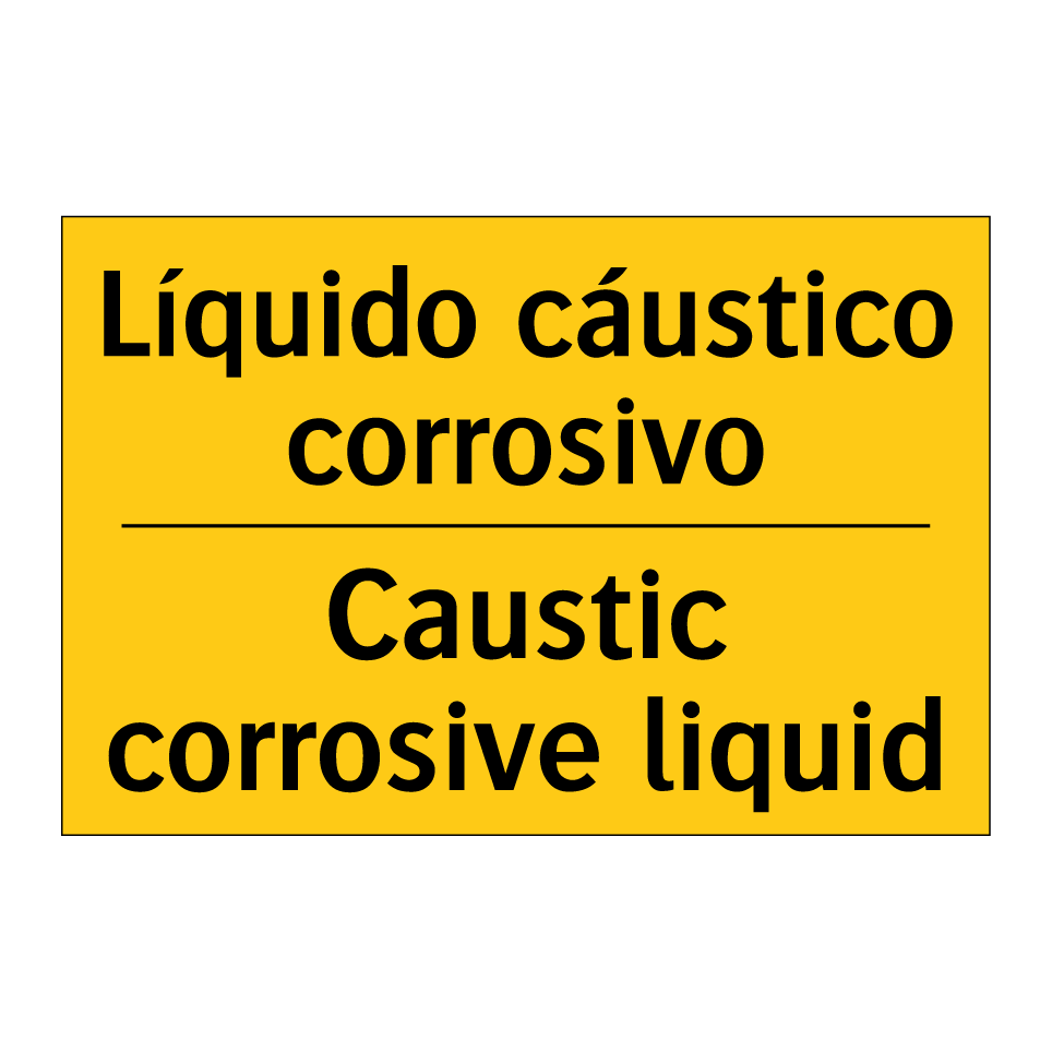 Líquido cáustico corrosivo - Caustic corrosive liquid