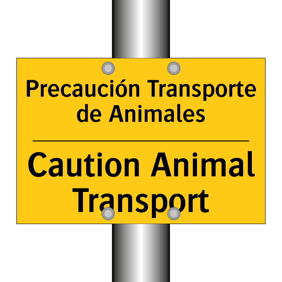 Precaución Transporte de Animales - Caution Animal Transport