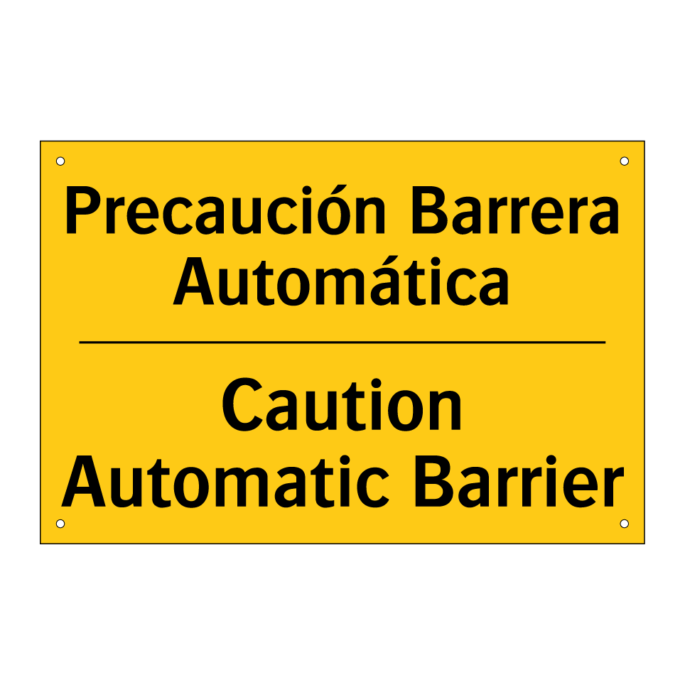 Precaución Barrera Automática - Caution Automatic Barrier