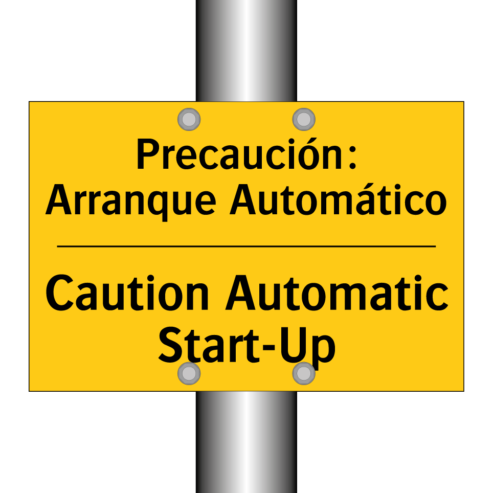 Precaución: Arranque Automático - Caution Automatic Start-Up