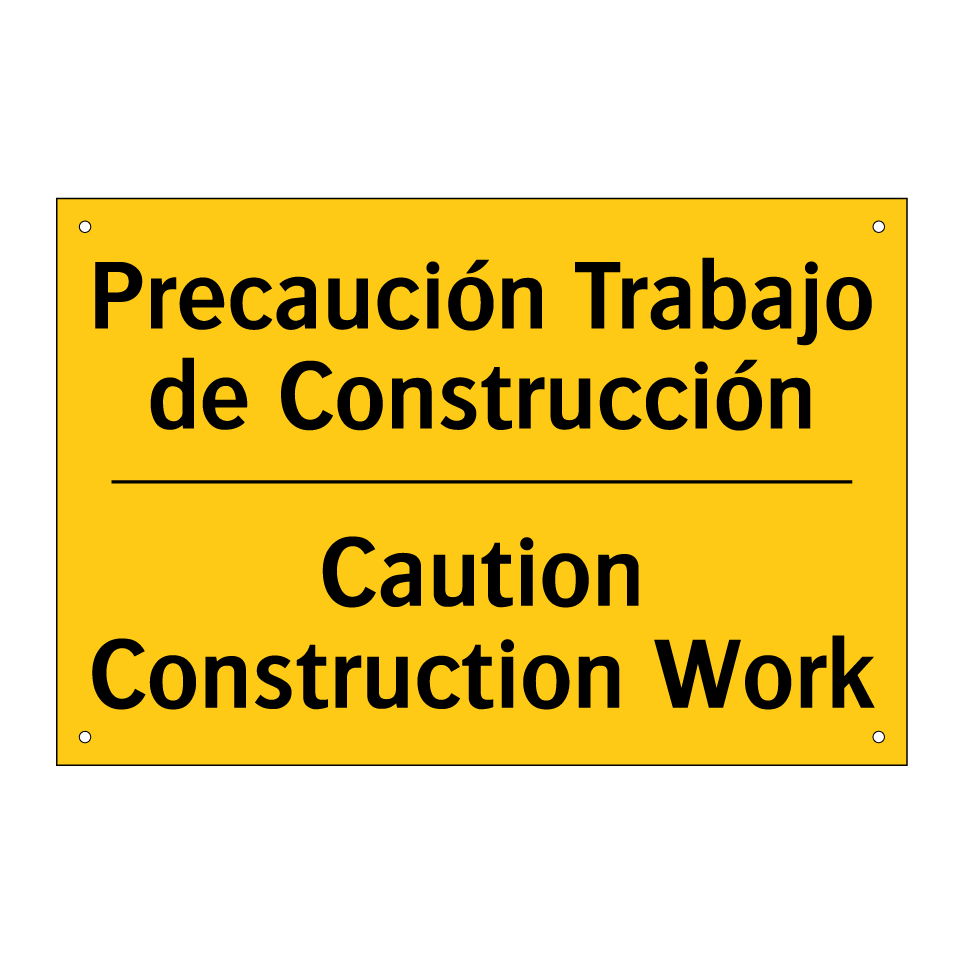 Precaución Trabajo de Construcción - Caution Construction Work