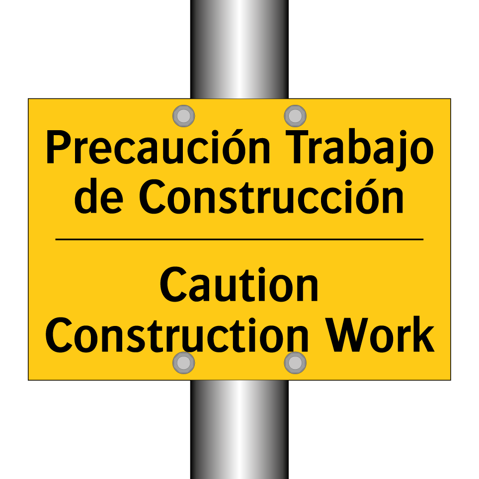 Precaución Trabajo de Construcción - Caution Construction Work