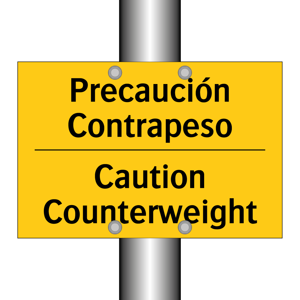 Precaución Contrapeso - Caution Counterweight