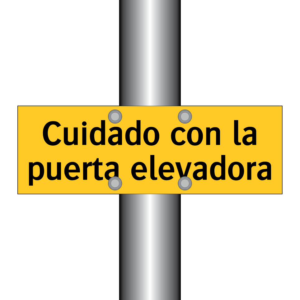 Cuidado con la puerta elevadora