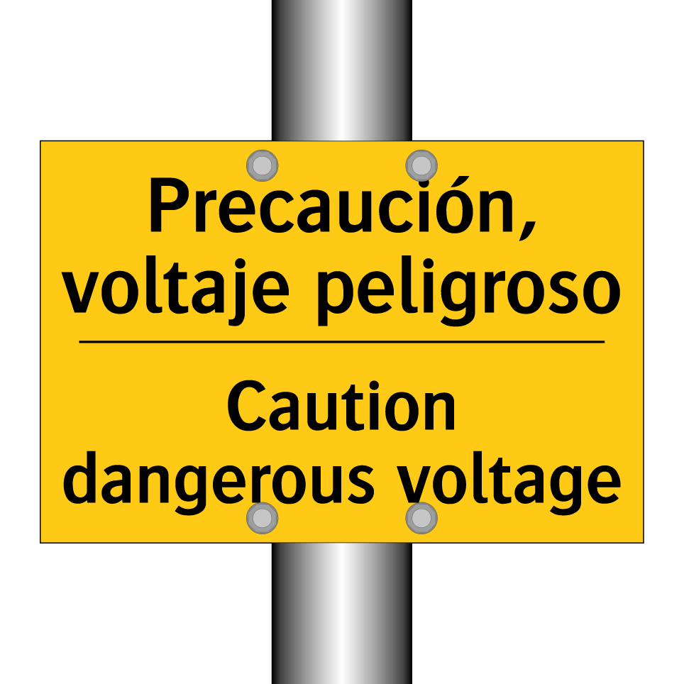 Precaución, voltaje peligroso - Caution dangerous voltage