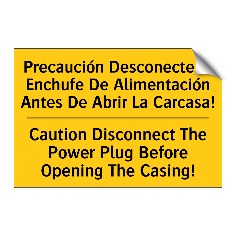 Precaución Desconecte El Enchufe De Alimentación Antes De Abrir La Carcasa! - Caution Disconnect The Power Plug Before Opening The Casing!