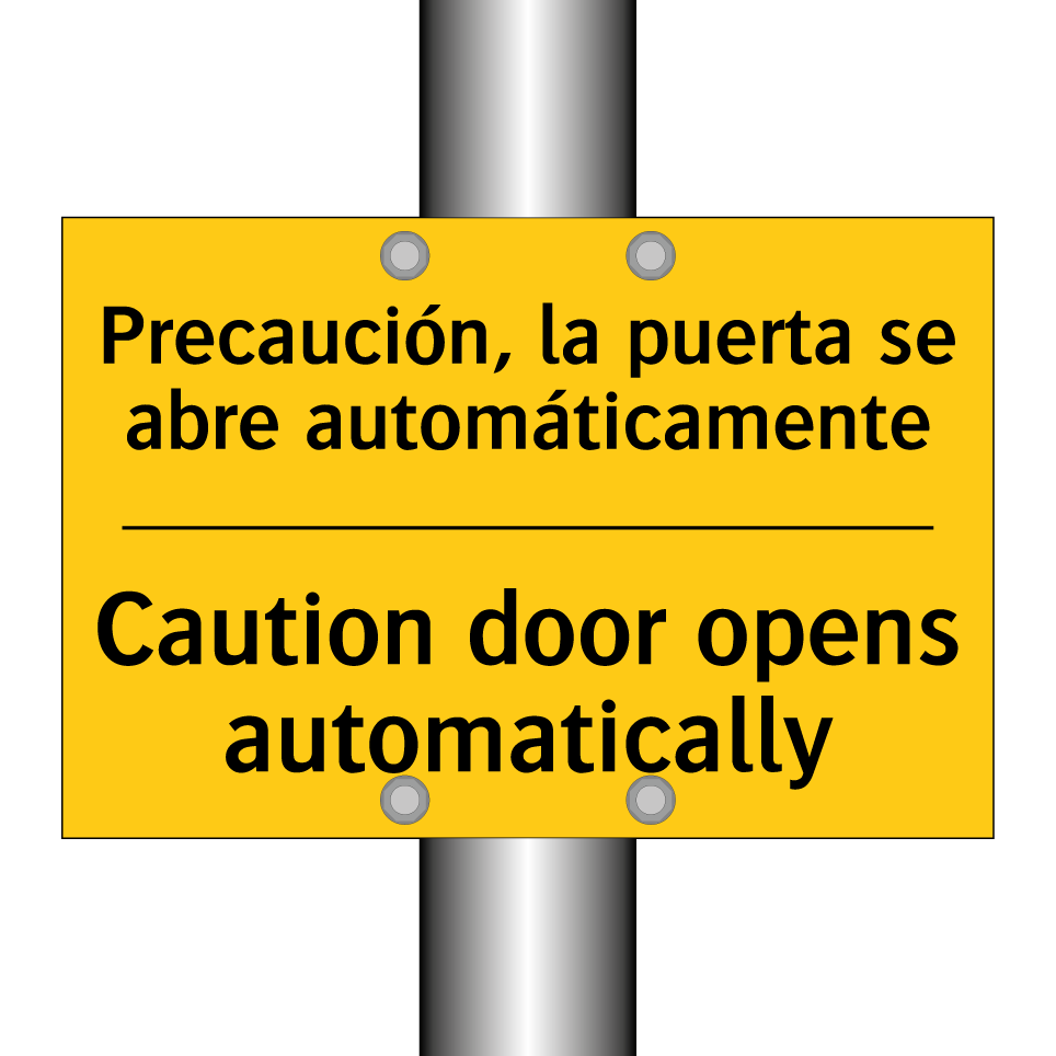Precaución, la puerta se abre automáticamente - Caution door opens automatically