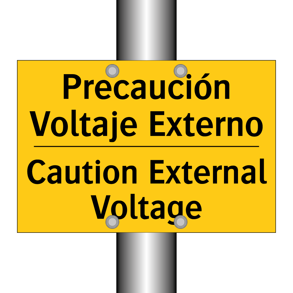 Precaución Voltaje Externo - Caution External Voltage