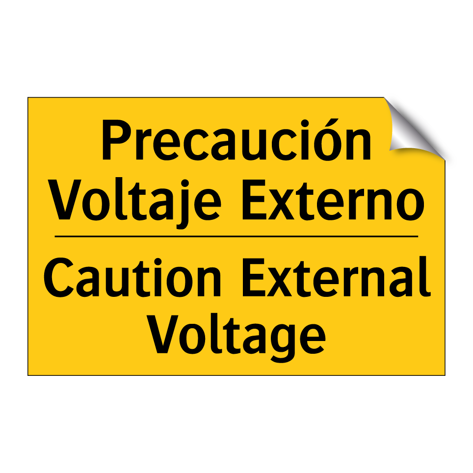 Precaución Voltaje Externo - Caution External Voltage