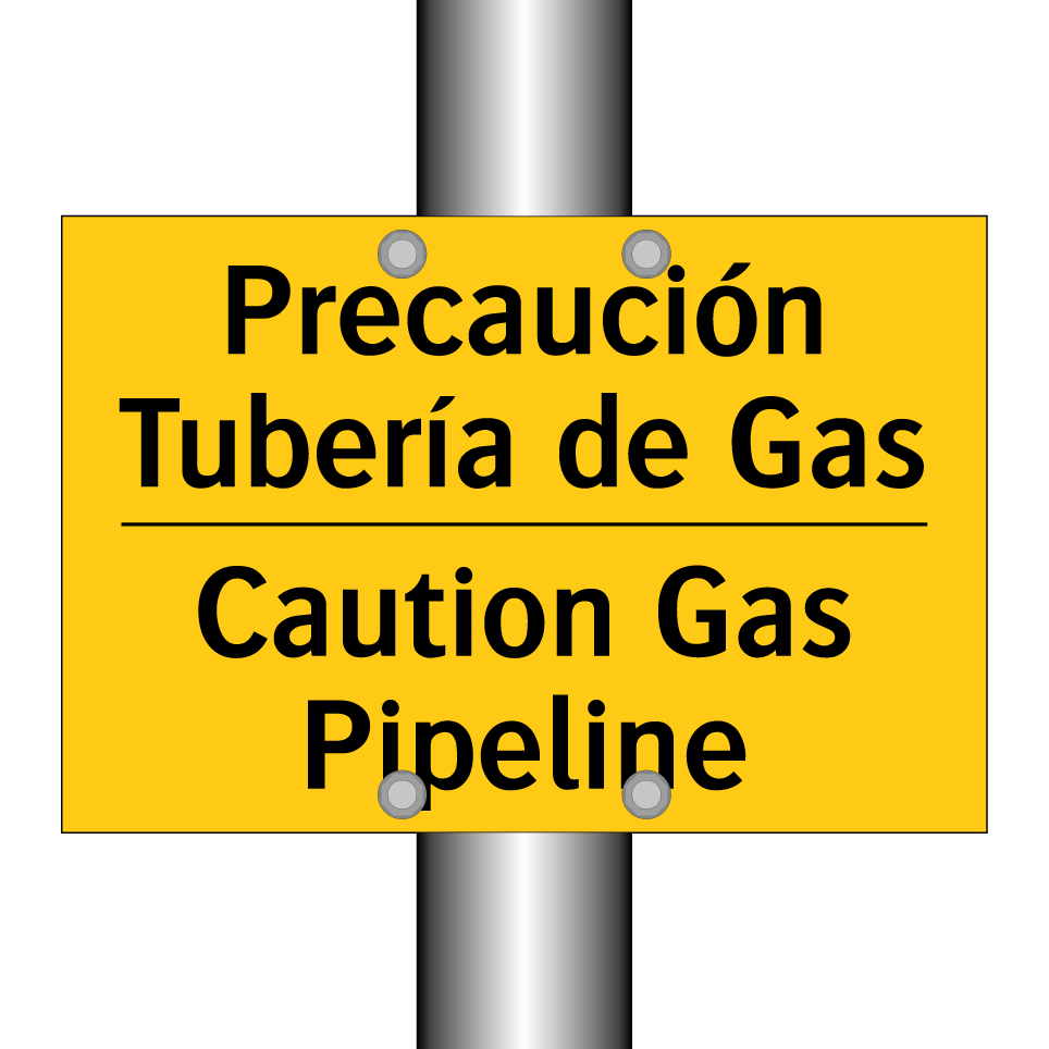 Precaución Tubería de Gas - Caution Gas Pipeline