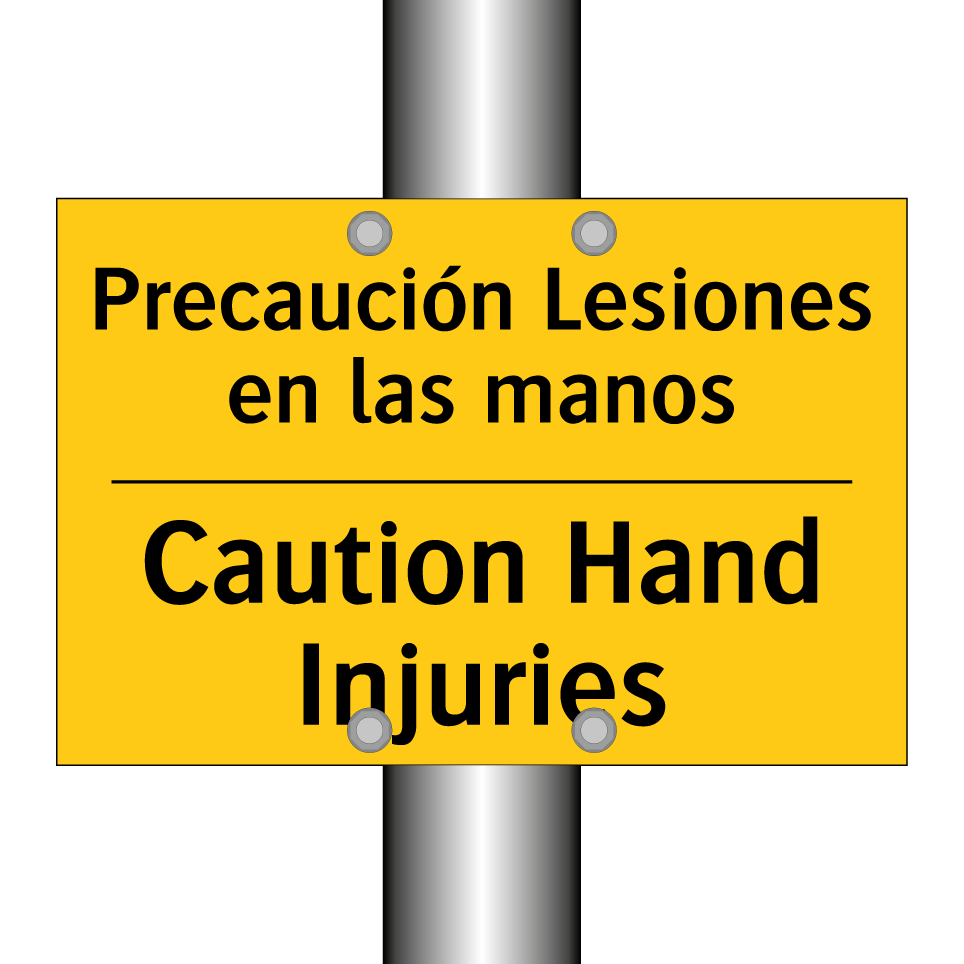 Precaución Lesiones en las manos - Caution Hand Injuries