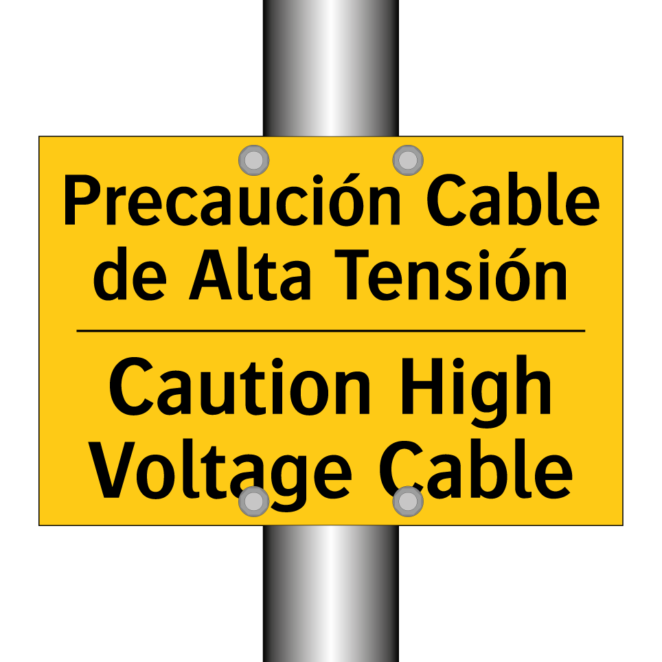 Precaución Cable de Alta Tensión - Caution High Voltage Cable