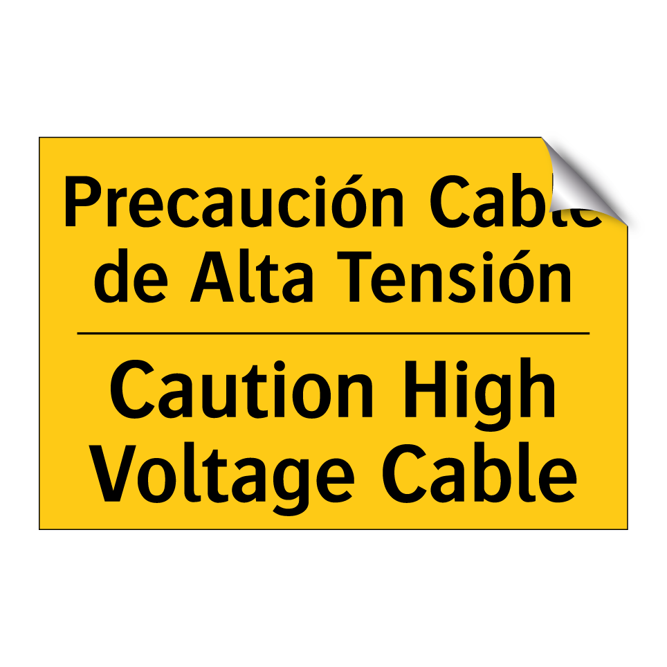 Precaución Cable de Alta Tensión - Caution High Voltage Cable