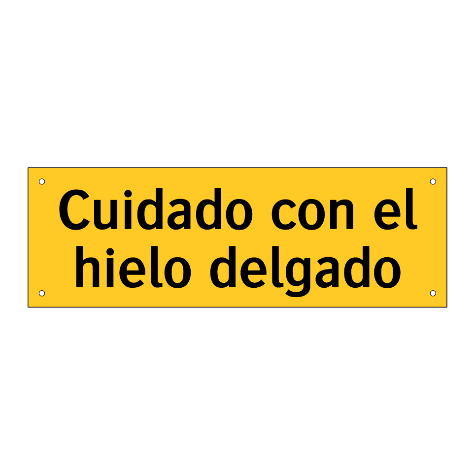 Cuidado con el hielo delgado