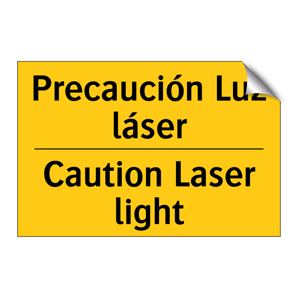 Precaución Luz láser - Caution Laser light