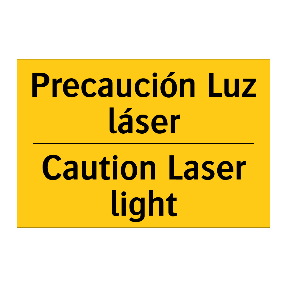 Precaución Luz láser - Caution Laser light