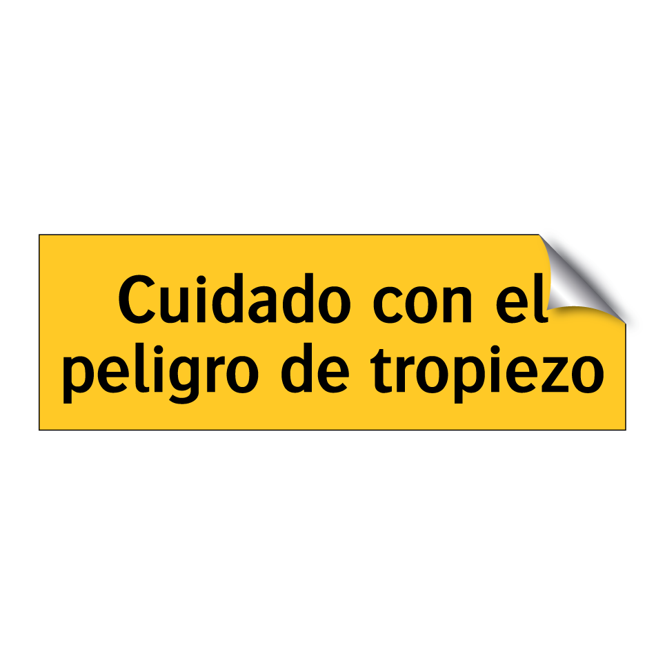 Cuidado con el peligro de tropiezo