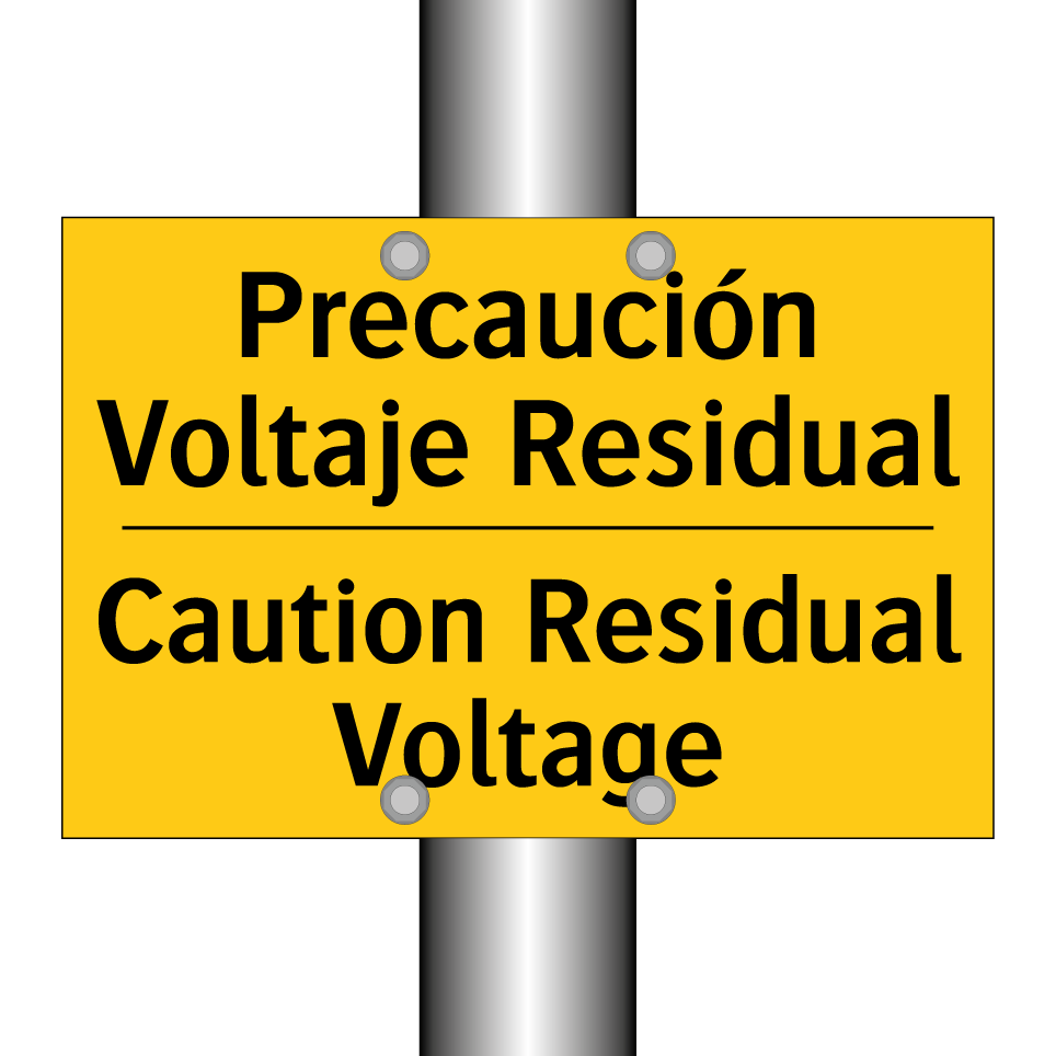 Precaución Voltaje Residual - Caution Residual Voltage