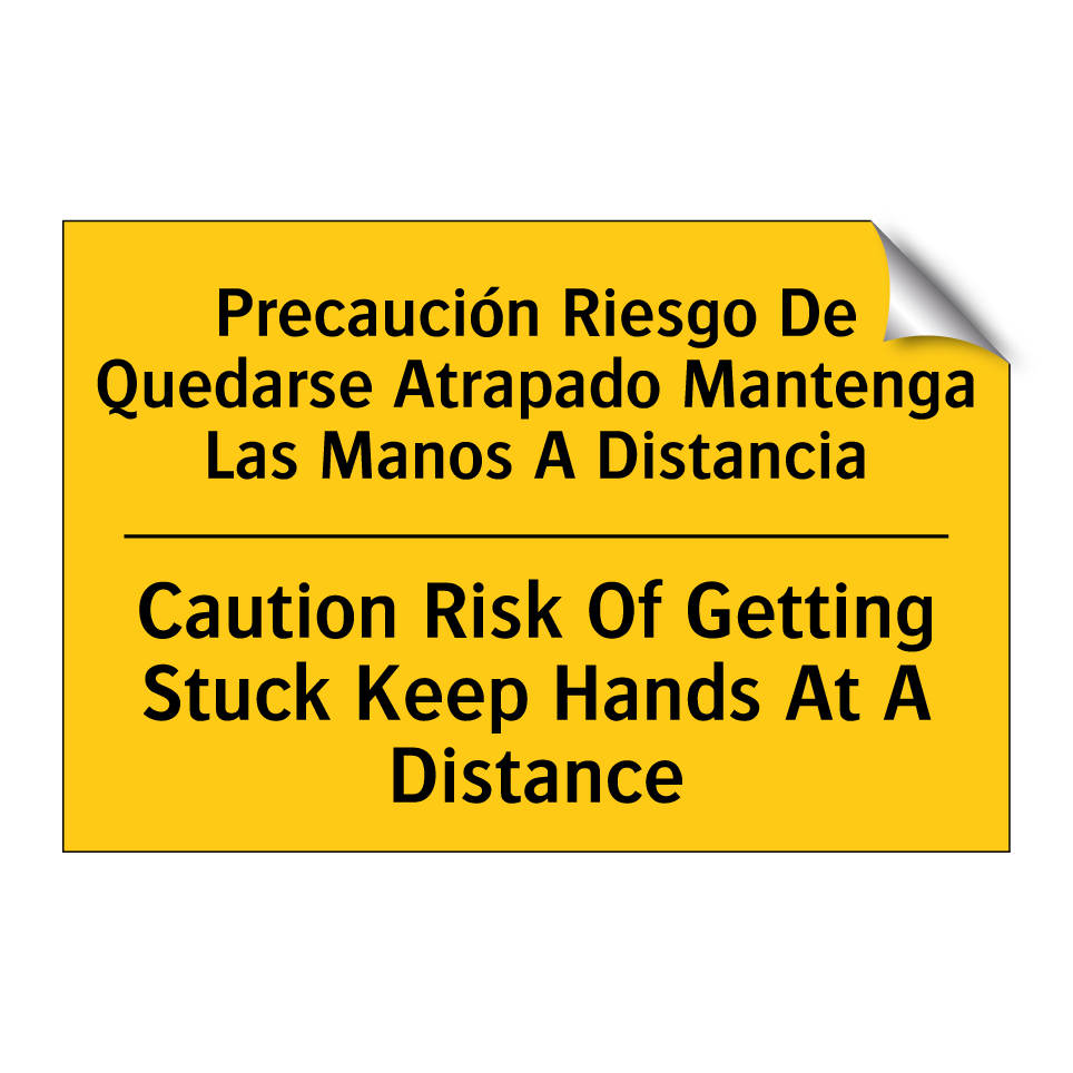Precaución Riesgo De Quedarse Atrapado Mantenga Las Manos A Distancia - Caution Risk Of Getting Stuck Keep Hands At A Distance
