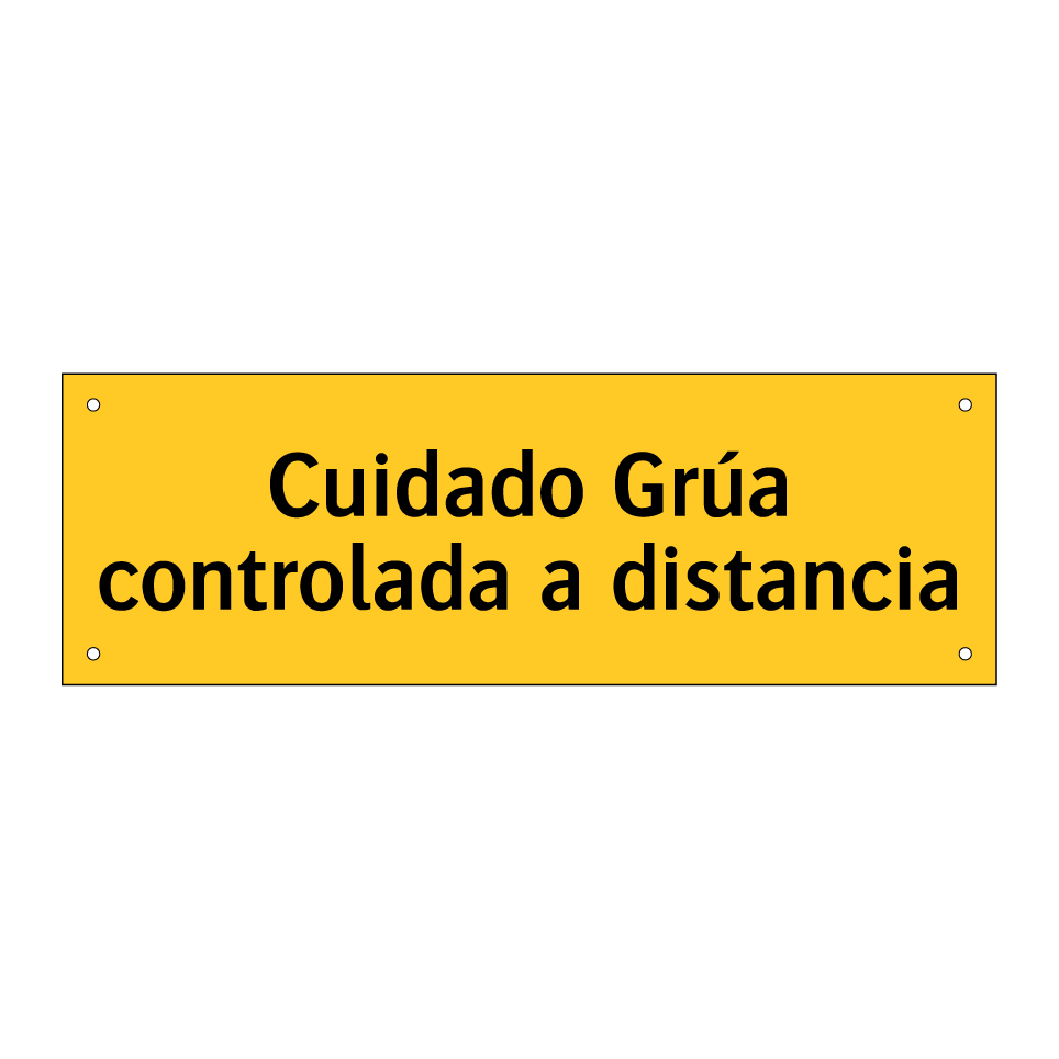 Cuidado Grúa controlada a distancia