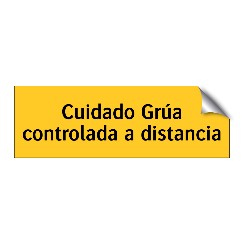 Cuidado Grúa controlada a distancia