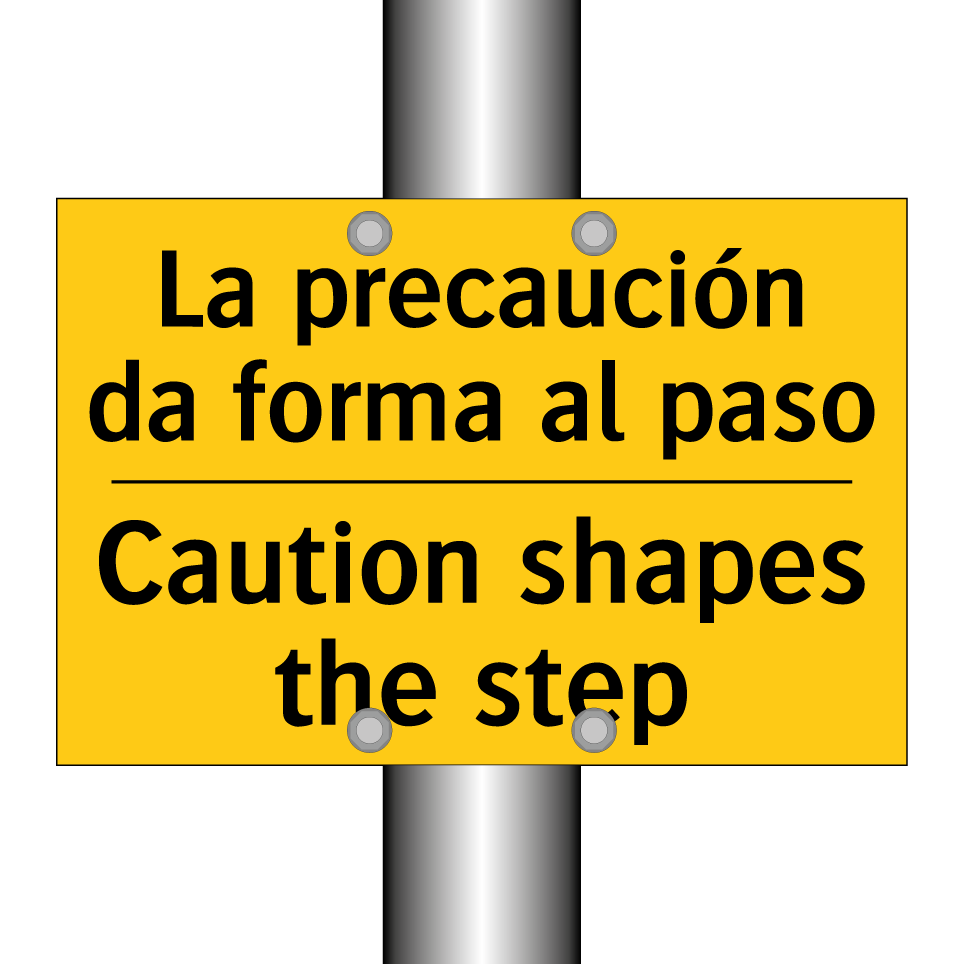 La precaución da forma al paso - Caution shapes the step
