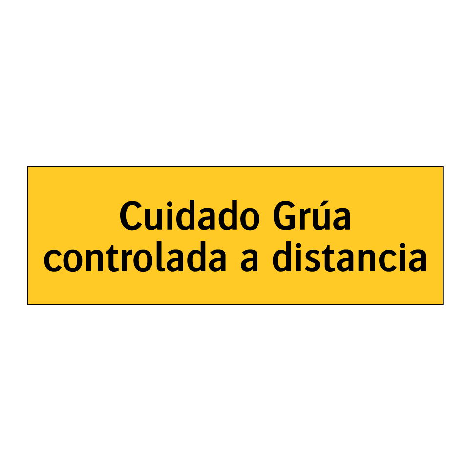Cuidado Grúa controlada a distancia