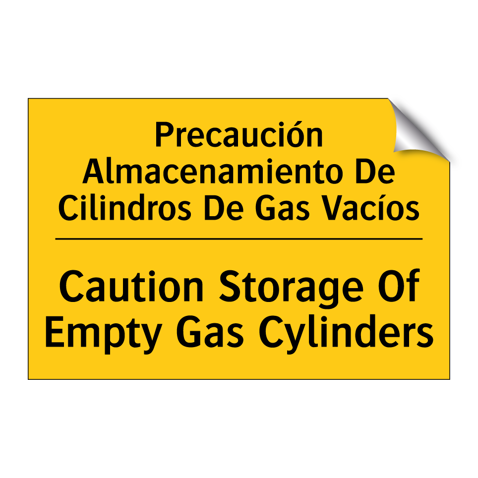 Precaución Almacenamiento De Cilindros De Gas Vacíos - Caution Storage Of Empty Gas Cylinders