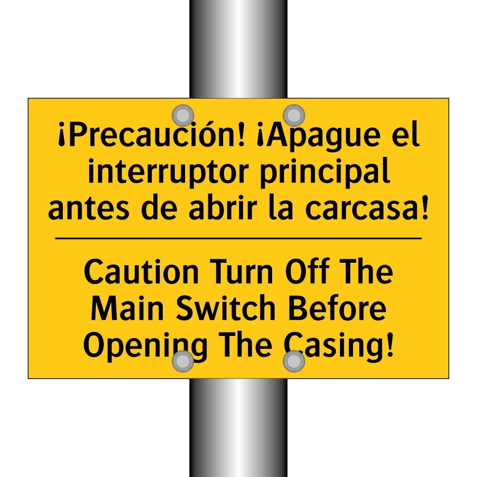 ¡Precaución! ¡Apague el interruptor principal antes de abrir la carcasa! - Caution Turn Off The Main Switch Before Opening The Casing!