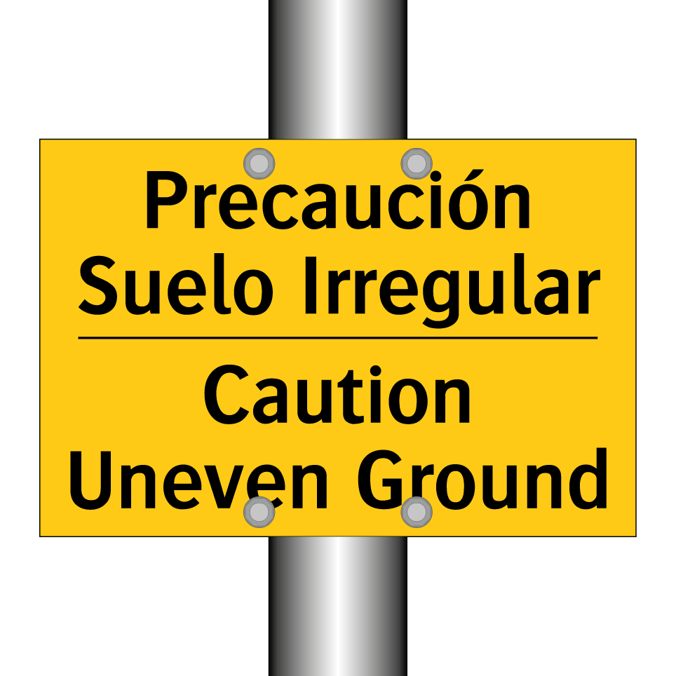 Precaución Suelo Irregular - Caution Uneven Ground